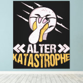 Alter Katastrophe Flamingo | Cadeaueigenaar Flamin Canvas Afdruk (Insitu (Houten vloer))