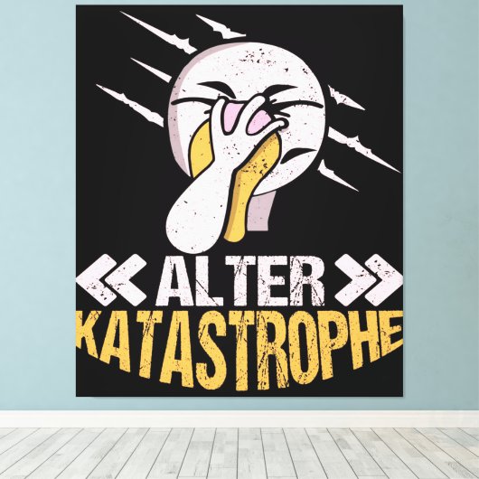 Alter Katastrophe Flamingo | Cadeaueigenaar Flamin Canvas Afdruk (Insitu (Houten vloer))