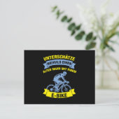 Alter Mann EBike Rentner Opa Biking Cycling Gift Briefkaart (Staand voorkant)