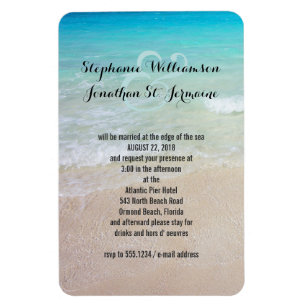 Alternatief Beach Wedding Invitation Magnet Magneet