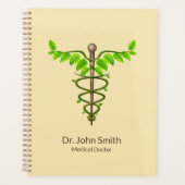 Alternatief Caduceus Green Leaves Beige Medical Planner (Voorkant)