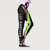 Alternatief concept Checkered Flourescent geloof Leggings (Rechts)