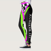 Alternatief concept Checkered Flourescent geloof Leggings (Links)