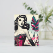 alternatief Corset Pin Up Briefkaart (Staand voorkant)