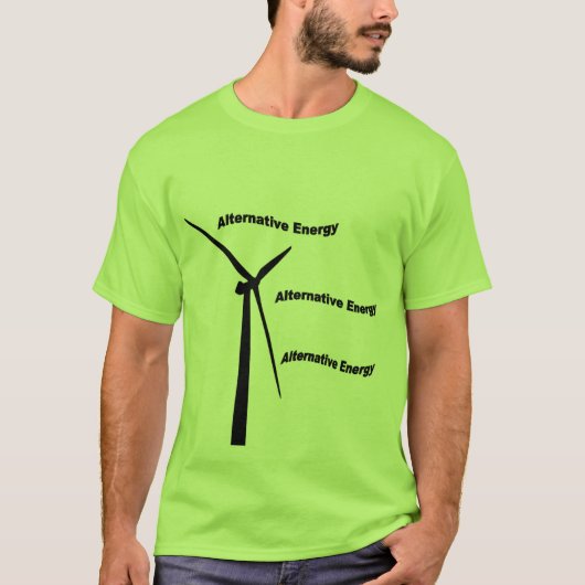 Alternatief Energy-go groen t-shirt (Voorkant)