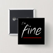 Alternatief: Fine Vierkante Button 5,1 Cm (Voorkant /achterkant)