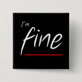 Alternatief: Fine Vierkante Button 5,1 Cm (Voorkant)