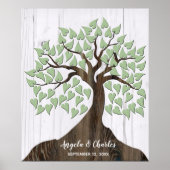 Alternatief gastboek Rustic Wood Tree Poster (Voorkant)