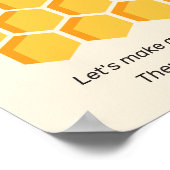 Alternatief gastenboek voor baby shower met bijen poster (Hoek)