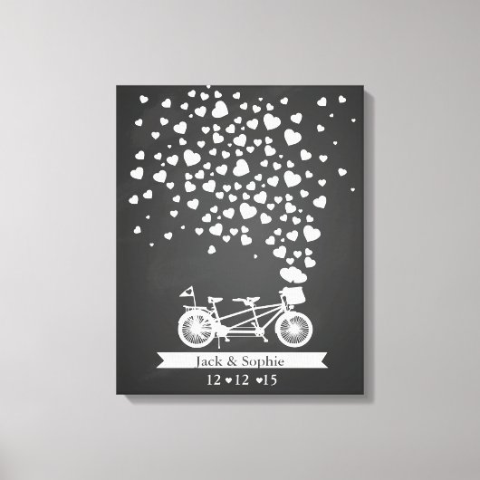 Alternatief gastenboek voor bruiloft canvas afdruk (Voorkant)