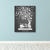 Alternatief gastenboek voor bruiloft canvas afdruk (Insitu (Houten vloer))