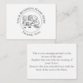 Alternatief geneesmiddel Dank u wel Notitiekaartje (Voorkant / Achterkant)