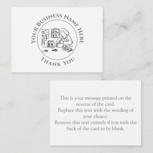 Alternatief geneesmiddel Dank u wel Notitiekaartje (Voorkant / Achterkant)