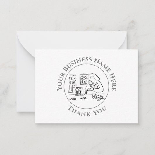 Alternatief geneesmiddel Dank u wel Notitiekaartje (Voorkant)