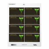 Alternatief geneesmiddel Green Caduceus Symbol Bro Etiket (Full Sheet)