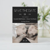 Alternatief getatoeëerd paar 3 foto's Verloving Save The Date (Staand voorkant)