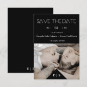 Alternatief getatoeëerd paar 3 foto's Verloving Save The Date (Voorkant / Achterkant)