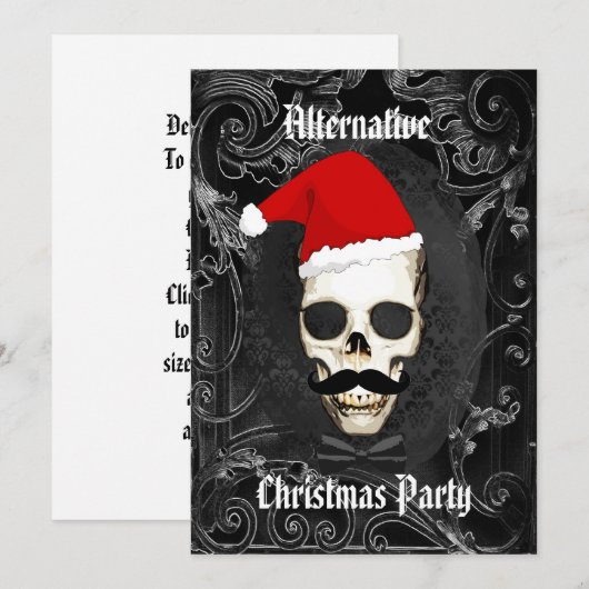 Alternatief grappig kerstfeest kaart (Voorkant / Achterkant)