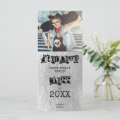 Alternatief Grunge Afstudeerder Metallic Silver Ef (Staand voorkant)