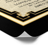 Alternatief huwelijkscertificaat voor ivoor/goudbl poster (Hoek)