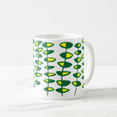 Alternatief leder Abstract - Groen en Geel Koffiemok (Voorkant rechts)