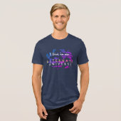 Alternatief, magenta Blue Gold Humor Design Tri-Blend Shirt (Voorkant volledig)