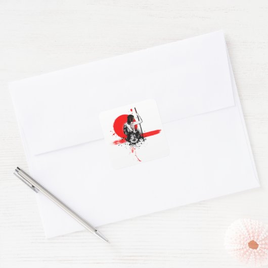 Alternatief: "Oude Samurai Sticker Set (Envelop)