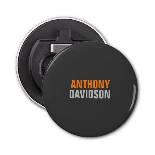 Alternatief Perfect Schattige Grijs Sinaasappel Ve Button Flesopener (Voorkant)