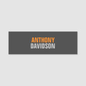 Alternatief Perfect Schattige Grijs Sinaasappel Ve Naamplaatje (Voorkant)