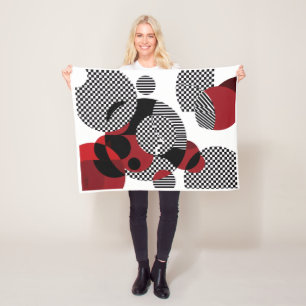 Alternatief schedels en harten patroon fleece deke deken