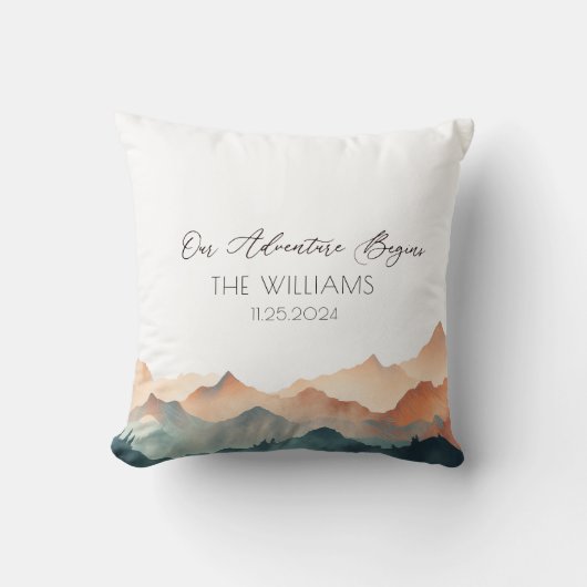 Alternatief trouwgastenboek Oranje Berg Kussen (Voorkant)