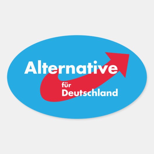 Alternatief voor Duitsland Ovale Sticker (Voorkant)