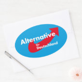 Alternatief voor Duitsland Ovale Sticker (Envelop)