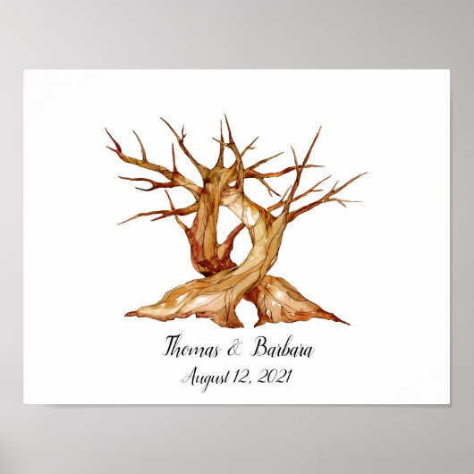 Alternatief voor trouwgastenboek poster (Voorkant)