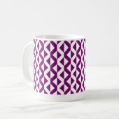 Alternatief ZigZags - Plum en White Koffiemok (Voorkant links)