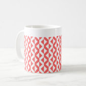 Alternatief ZigZags - Tropisch Roze en Wit Koffiemok (Voorkant links)