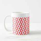 Alternatief ZigZags - Tropisch Roze en Wit Koffiemok (Links)