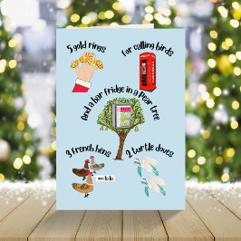 Alternatieve 12 dagen kerstfeestdag Kaart