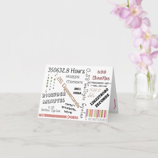 Alternatieve 40e geboortedagkaart kaart (Orchidee)