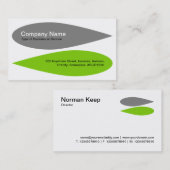 Alternatieve benzine - Grijs en Martian Green Visitekaartje (Voorkant / Achterkant)