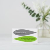 Alternatieve benzine - Grijs en Martian Green Visitekaartje (Staand voorkant)