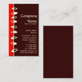 Alternatieve bladeren - Rood, donkerbruin en crème Visitekaartje (Voorkant / Achterkant)