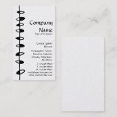 Alternatieve bladeren - zwart op wit (goud) visitekaartje (Voorkant / Achterkant)