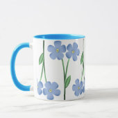 Alternatieve blauwe bloemen mok (Links)