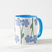 Alternatieve blauwe bloemen mok (Voorkant rechts)