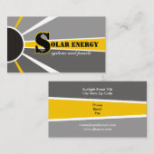 Alternatieve bronnen voor zonne-energie/vermogen visitekaartje (Voorkant / Achterkant)