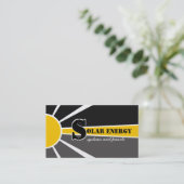 Alternatieve bronnen voor zonne-energie/vermogen visitekaartje (Staand voorkant)