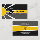 Alternatieve bronnen voor zonne-energie/vermogen visitekaartje (Voorkant / Achterkant)