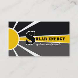 Alternatieve bronnen voor zonne-energie/vermogen visitekaartje