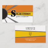Alternatieve bronnen voor zonne-energie/vermogen visitekaartje (Voorkant / Achterkant)